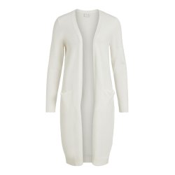 VILA RIL WHITE ELYSSIUM LONG STRIK CARDIGAN - 14042770
