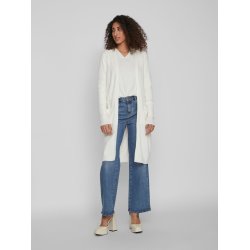 VILA RIL WHITE ELYSSIUM LONG STRIK CARDIGAN - 14042770
