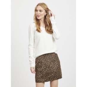 VILA RIL WHITE ALYSSUM STRIK V-HALS   - 14042769