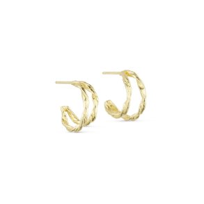 PURE BY NAT WILLOW DOUBLE HOOP EARRINGS G/B - 45967