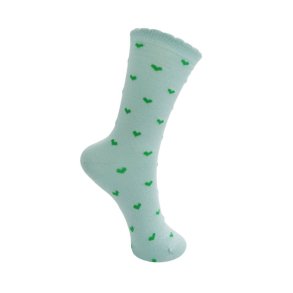  BLACK COLOUR DOTTIE SOCK PISTACCHIO- 4397