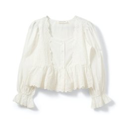 Sofie Schnoor Ariasw broderie anglaise shirt off white - S261185