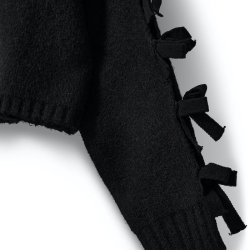 SOFIE SCHNOOR PERMELISW BOW KNIT SWEATER BLACK � S261205