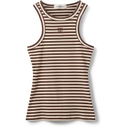 SOFIE SCHNOOR BECASW STRIPED RIB TANK TOP BROWN STRIPED - S262360