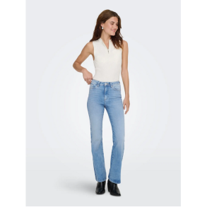 ONLY WAUW HW FLARD JEANS LIGHT BLUE DENIM - 15361594