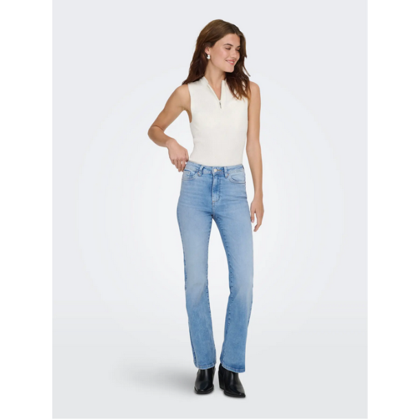 ONLY WAUW HW FLARD JEANS LIGHT BLUE DENIM - 15361594