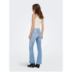 ONLY WAUW HW FLARD JEANS LIGHT BLUE DENIM - 15361594