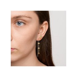 PURE BY NAT EVELYN POST EARRINGS W. ZIRCONS G/B - 45977