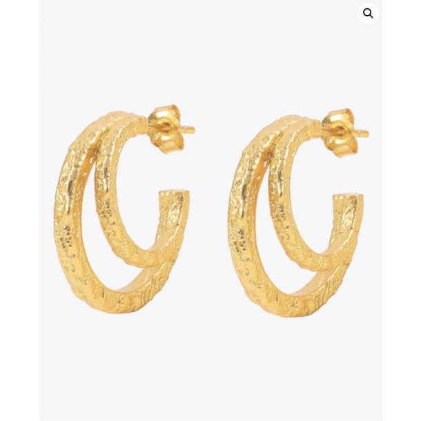  HULTQUIST DOUBLE CITY HOOPS S08023 - GULD