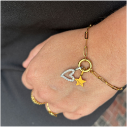 CHAIN COIN CHARM BRACELET GOLD - 1159