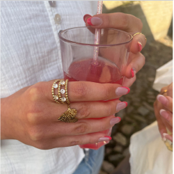 WOLFF JEWELRY CRYSTAL RING GOLD - 1137