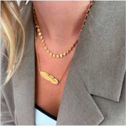 WOLFF JEWELRY LEAFY NECKLACE GOLD - 1197