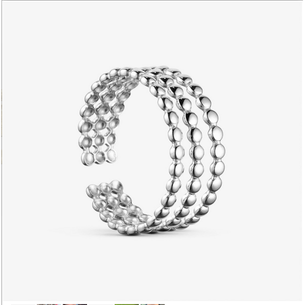 WOLFF JEWELRY MINI BOBLE RING SILVER - 1190