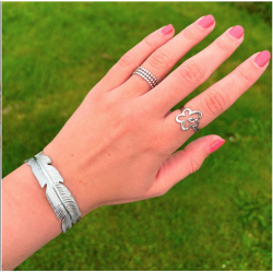 WOLFF JEWELRY MINI BOBLE RING SILVER - 1190