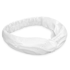  SUI AVA FLORAL BRODERIE TWIST HEADBAND - SOFT WHITE- SA2601170