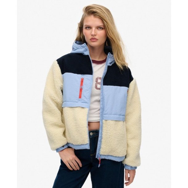 SUPERDRY HOODED FLEECE JACKET URBEN CREAM - W5011772A