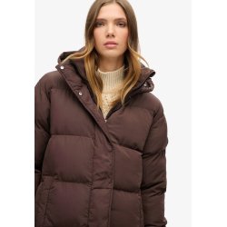 SUPERDRY MAXI HOODED PUFFER COAT COFFEE BEAN BROWN � W5011643A