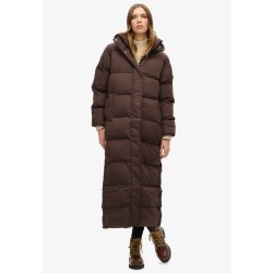 SUPERDRY MAXI HOODED PUFFER COAT COFFEE BEAN BROWN � W5011643A