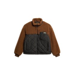 SUPERDRY WORKWEAR FLEECE HYBRID JACKET BISON BROWN � W5011771a
