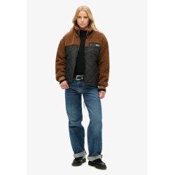 SUPERDRY WORKWEAR FLEECE HYBRID JACKET BISON BROWN � W5011771a