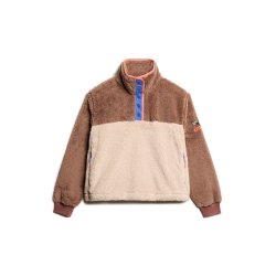 SUPERDRY SUPER SOFT MASH UP TEDDY FLEECE NUTMEG SPICE BROWN � W2012349A