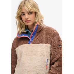 SUPERDRY SUPER SOFT MASH UP TEDDY FLEECE NUTMEG SPICE BROWN � W2012349A