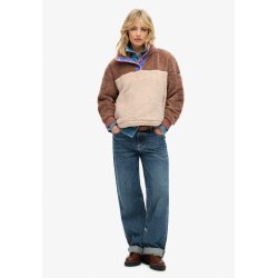 SUPERDRY SUPER SOFT MASH UP TEDDY FLEECE NUTMEG SPICE BROWN � W2012349A