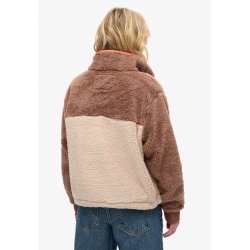 SUPERDRY SUPER SOFT MASH UP TEDDY FLEECE NUTMEG SPICE BROWN � W2012349A