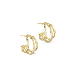 PURE BY NAT WILLOW TRIPLE HOOP EARRINGS G/B - 45968