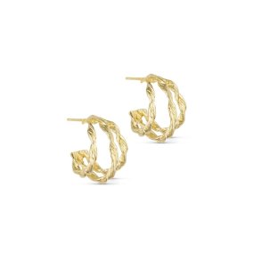 PURE BY NAT WILLOW TRIPLE HOOP EARRINGS G/B - 45968