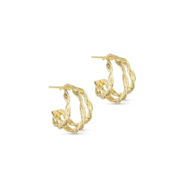 PURE BY NAT WILLOW TRIPLE HOOP EARRINGS G/B - 45968