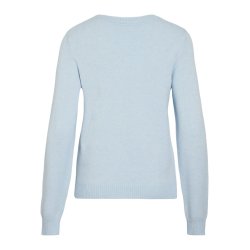 VILA RIL BREEZ  STRIK O-HALS WHITE - 14054177