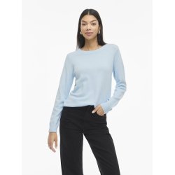 VILA RIL BREEZ  STRIK O-HALS WHITE - 14054177