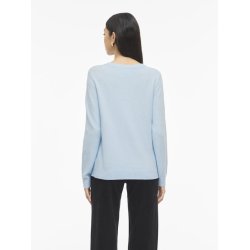 VILA RIL BREEZ  STRIK O-HALS WHITE - 14054177