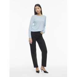 VILA RIL BREEZ  STRIK O-HALS WHITE - 14054177