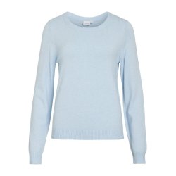 VILA RIL BREEZ  STRIK O-HALS WHITE - 14054177