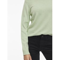  VILA RIL SMOKE GREEN TRIK O-HALS WHITE - 14054177