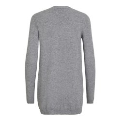  VILA RIL MREDIUM GREY MELANGE OPEN STRIK CARDIGAN - 14044041