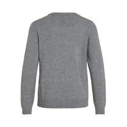  VILA RIL MEDIUM GREY STRIK RUND HALS - 14054177