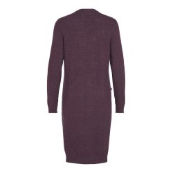  VILA RIL PLUM PERFECT/DARK MELANGE LONG STRIK CARDIGAN - 14042770