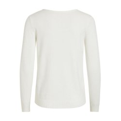 VILA RIL WHITE ALYSSUM STRIK V-HALS   - 14042769