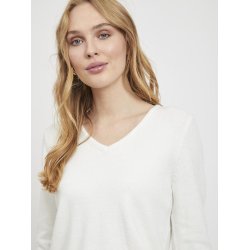 VILA RIL WHITE ALYSSUM STRIK V-HALS   - 14042769