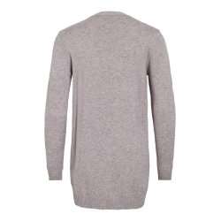 VILA RIL WHITE TOADSTOOL LIGHT MELANGE OPEN STRIK CARDIGAN - 14044041