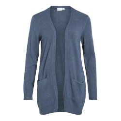 VILA RIL VINTAGE INDIGO OPEN STRIK CARDIGAN - 14044041