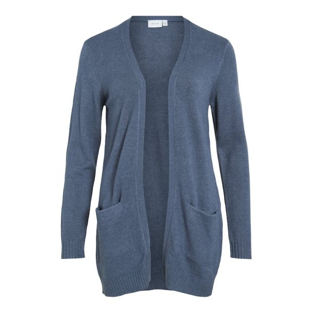 VILA RIL VINTAGE INDIGO OPEN STRIK CARDIGAN - 14044041