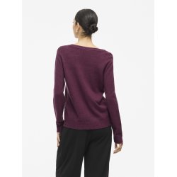  VILA RIL FIG DARK MELANGE STRIK O HALS - 14054177