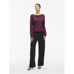  VILA RIL FIG DARK MELANGE STRIK O HALS - 14054177