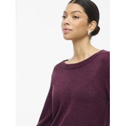  VILA RIL FIG DARK MELANGE STRIK O HALS - 14054177