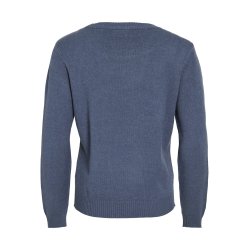  VILA RIL VINTAGE INDIGO DARK MELANGE STRIK V HALS - 14042769
