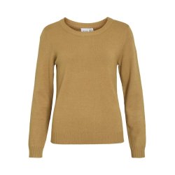  VILA RIL BISTRE/DARK MELANGE STRIK O HALS - 14054177